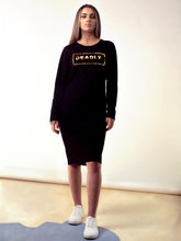 Load image into Gallery viewer, DEADLY Stencil Gold Dress