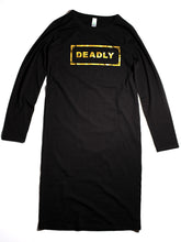 Load image into Gallery viewer, DEADLY Stencil Gold Dress